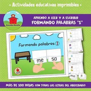 Aprendo a leer y escribir FORMANDO PALABRAS 1 // Ik leer in het Spaans lezen en schrijven door woorden te bouwen 1