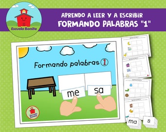 Aprendo a leer y escribir FORMANDO PALABRAS 1 // I learn to read and write in Spanish by building words 1