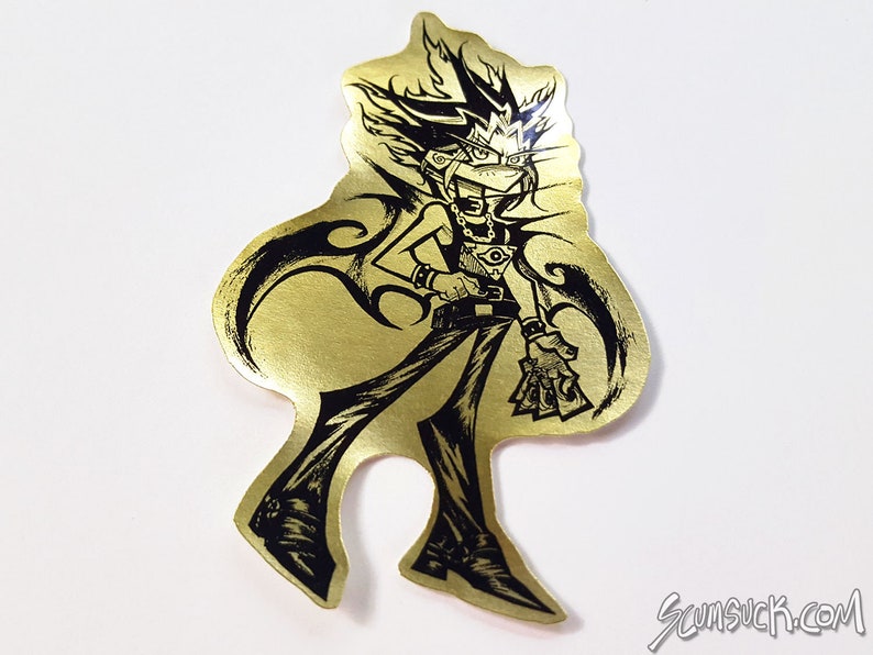 STICKERS yugioh gold foil stickers Yami yugi and yugi mutou Etsy
