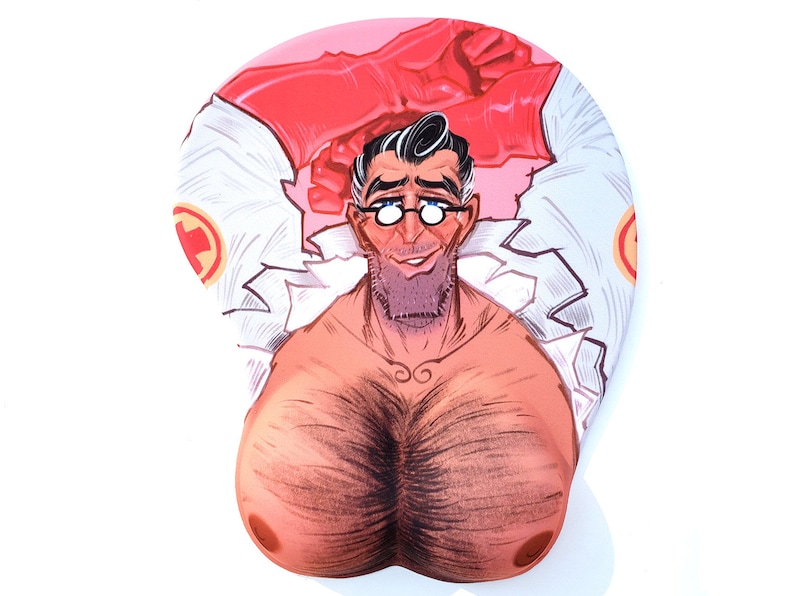 TF2 Medic Ergonomic Mousepad image 0.