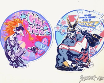 Stickers All Might True Form Buff Might Etsy Ireland