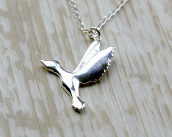 Goose Pendant Necklace in Sterling Silver, Gift for Her, Sister, Best Friend, Daughter, Niece, Child