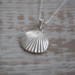 Seashell Pendant Necklace in Sterling Silver, Silver Seashell, Sea ...