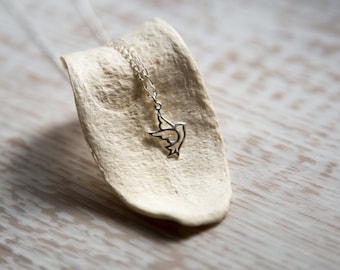 Little Sparrow Pendant Necklace in Sterling Silver, Freedom, Graduation Gift, Gift for Best Friend