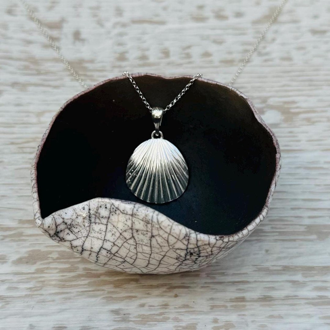 Seashell Pendant Necklace in Sterling Silver, Silver Seashell, Sea ...