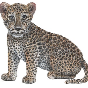 Leopard Cub Muursticker