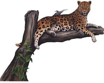 Leopard Wall Decal Sticker (58 X 45 in.)