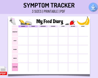 Food Symptoms Diary - Etsy