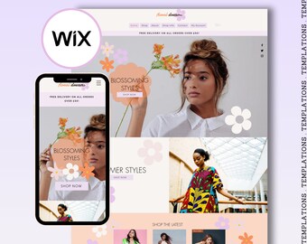 Floral Bohemian Wix Website Template: Fashion E-commerce Theme