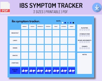 IBS Symptom Tracker: Printable Food Journal (PDF)