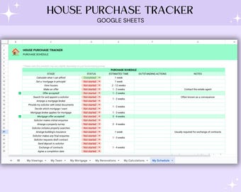住宅購入 Google スプレッドシート スプレッドシート | 住宅購入のプロセス、リフォーム、予算計算、住宅ローン、比較を追跡