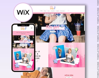Wix Website Template: 90s Fashion Shop Theme