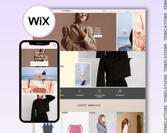 Wix Website Template: Modern Minimalist Fashion Shop Theme