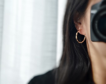 Hoops 30mm Invisible Clip On Earrings, Clip On Hoop Earrings, Non Pierced Earrings Clip On Earrings Modern. Non Pierced Pierced looked.