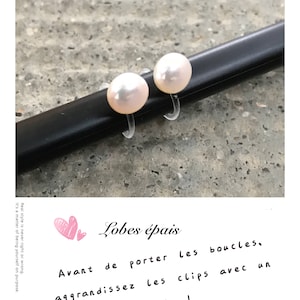 Boucles d'oreilles Clips INVISIBLES Cercle couleur Or Mat, Clips d'oreilles confortable bijoux minimaliste quotidien. image 9