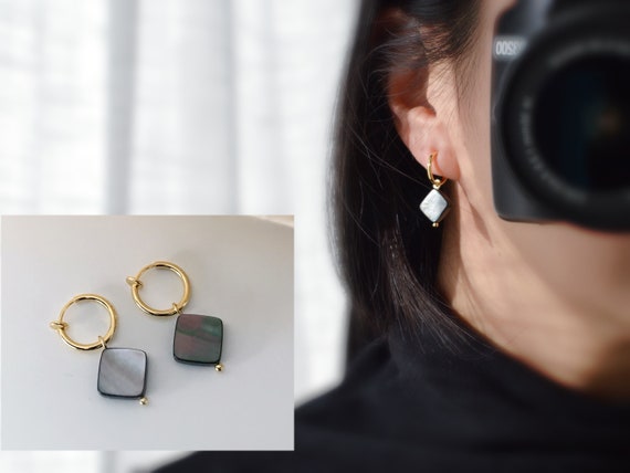 Orecchini a clip magnetici rotondi placcati in oro creati con cristalli Zircondia® : Philip Jones