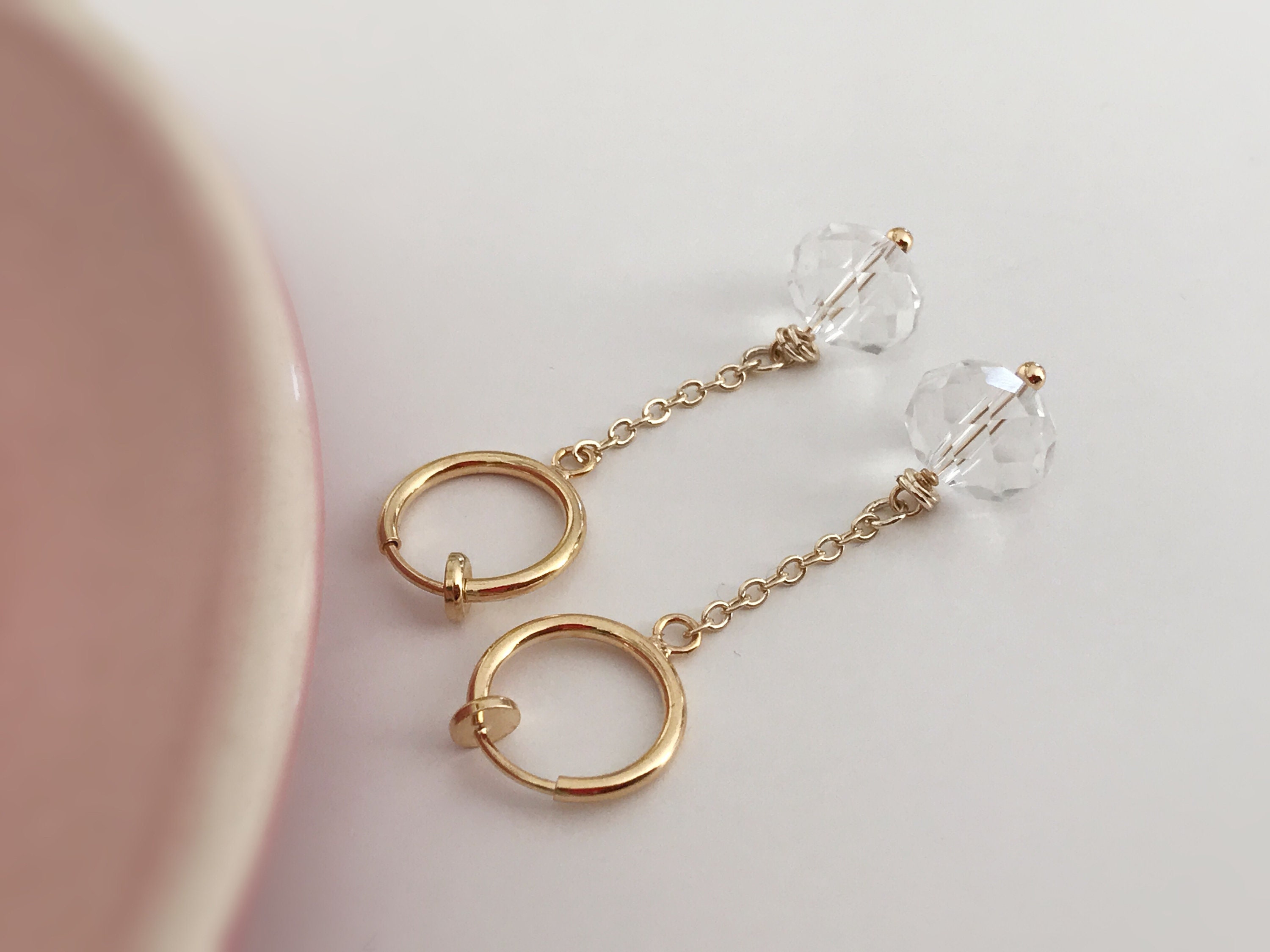 EARRINGs CLIPS hangers gouden ringen Ketting Pearl facetten Etsy