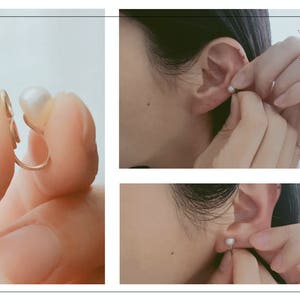 SANS DOULEUR Boucles d'oreilles CLIPS U spirale Rectangle couleur or. Clips d'oreilles confortable Boucles Délicates image 10