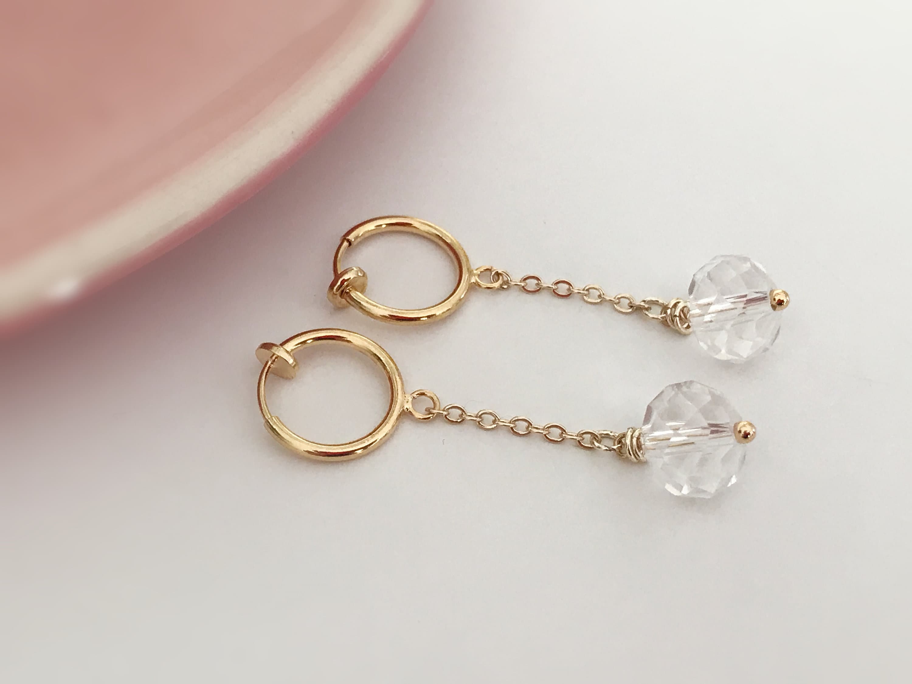 EARRINGs CLIPS hangers gouden ringen Ketting Pearl facetten Etsy