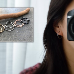Hoops 20mm Clip On Earrings, Clip On Hoop Earrings, Non Pierced Earrings Clip On Earrings Modern. Non Pierced Pierced looked.