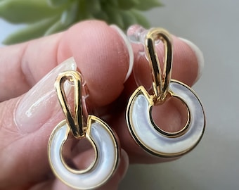 Boucles D'oreilles Clips En Résine Vintage - Occasion Très Bon état - Sans Marque