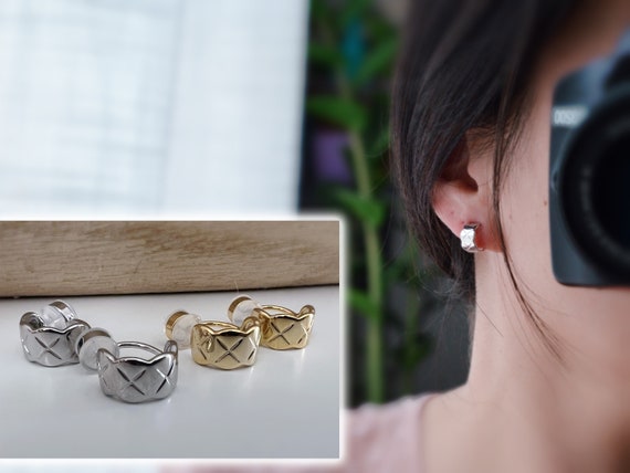 Hoop earrings for unpierced ears hot sale