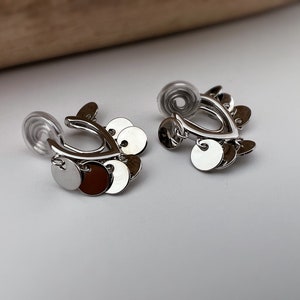 SANS DOULEUR Boucles d'oreilles CLIPS U spirale petites plaquettes couleur or / argent. Clips d'oreilles confortable Boucles Délicates image 7