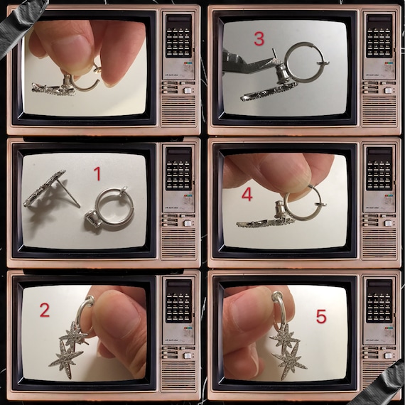 Convertisseurs Boucles D'oreilles Clip - Paire, Ouverture Facile, Transforme Les Boucles à Tige En Clips - 8