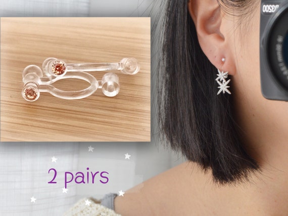 Clip On Earring Converters (2 Pairs), Earrings, Ear Stud