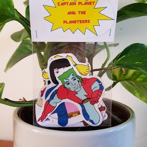 Captain Planet and the Planeteers Sticker Pack Retro Vintage 90s Style Planner Stickers Hand Drawn Illustrations Birthday Christmas Gift