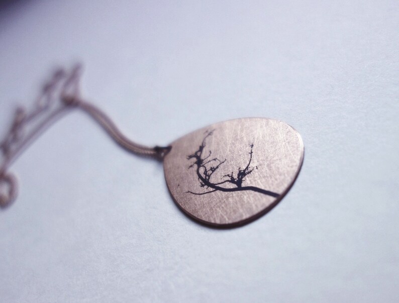 Long chain chain with pendant chain plant chain rosegold chain natural motif chain floral chain drop chain tree