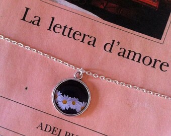 Indie necklace with Daisy-daisy boho choker necklace