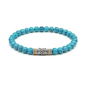 Men&#39;s Bracelet, Turquoise and Sterling Silver Bracelet, Bracelet Man, Men&#39;s Turquoise Bracelet, Bead Bracelet Man, Bracelets for Men