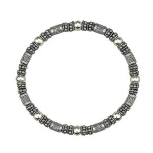 Sterling Silver Bali Beads Bracelet, Silver Bead Bracelet, Sterling Silver Bracelet, Unisex Bracelet, Unisex Silver Beads Bracelet