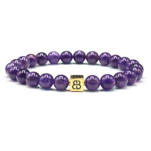 Men&#39;s Bracelet, Amethyst Bracelet, Amethyst and Sterling Silver Bracelet, Bead Bracelet Man, Vermeil Bracelet Men, Men&#39;s Amethyst Bracelet
