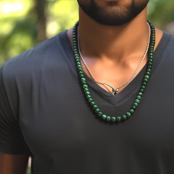 Jade Donut and Agarwood Bead Pendant with Sterling Silver Necklace –  EssentialsAC