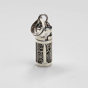 Parfüm Flasche, Öl Flasche, Sterling Silber Parfüm Flasche Halskette, Sterling Silber Öl Flasche, Flasche für ätherische Öle, Parfüm Fläschchen