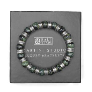 Men&#39;s Jade and Sterling Silver Bracelet, Men&#39;s Bracelet, Jade Bracelet, Men&#39;s Sterling Silver Bracelet, Stone Bracelet Men, Bracelet Men