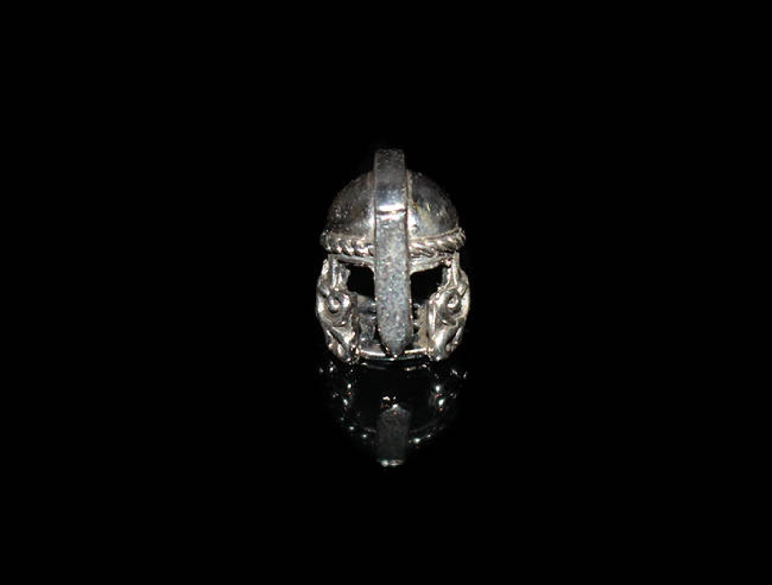 Sterling Silver Helmet Bead Solid Sterling Silver Battle Etsy