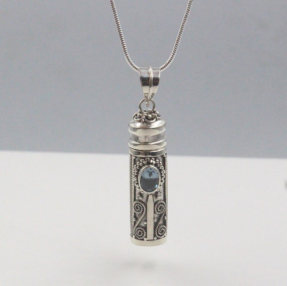 Sterling silver perfume bottle pendant Sterling silver perfume bottle pendant