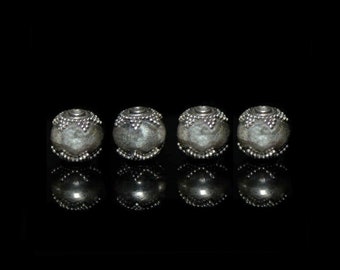 Four 10mm Sterling Silver Beads, 10mm Sterling Silver Bali Beads, Bali Beads, Sterling Silver Beads, Beads, Silver Beads, 10mm Bali Beads