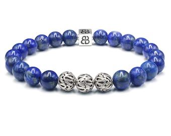 Men's Lapis Lazuli Bracelet, Beads Bracelet Men, Bracelet for Man, Lapis Lazuli Bracelet, Bead Bracelet Man, Men's Bracelet, Man's Bracelet