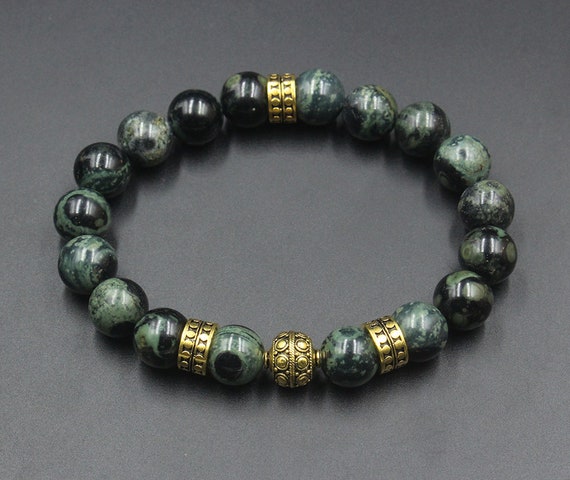 Buy Antiquity Sian Art Dark Green Jade Bangle Bracelet(middle) Online at  desertcartINDIA