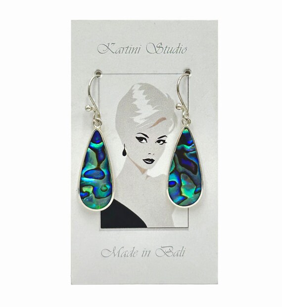 Dangle Blue Mother of Pearl Earrings Dangle Blue Mother of Pearl Earrings