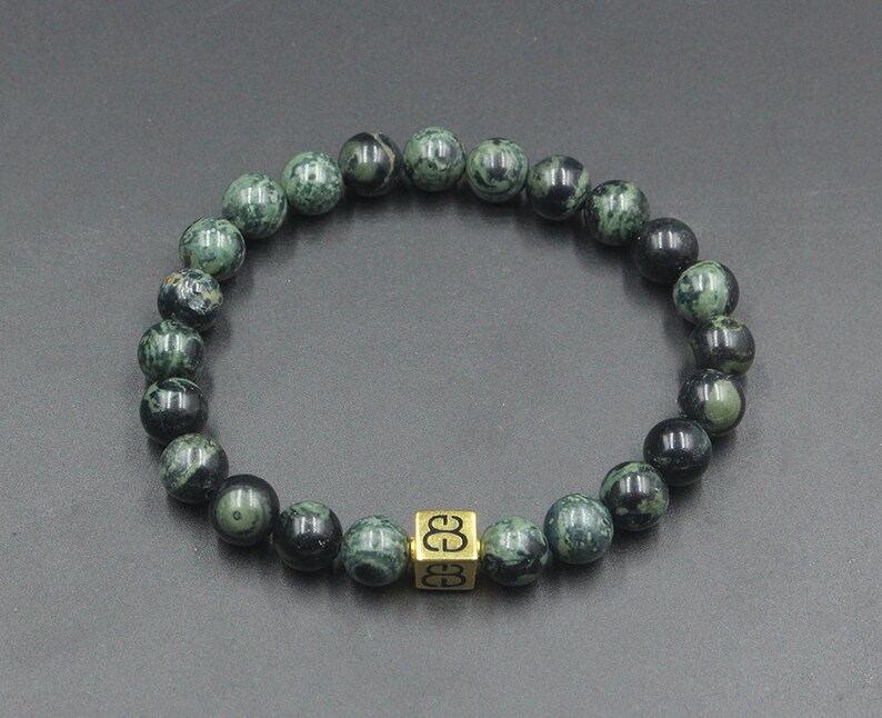 Dark Green Jade Bracelet Jade Bracelet Men's Beaded - Etsy