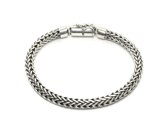 Men's Sterling Silver Diamond Balls Chain Type Bracelet - Think-Positive