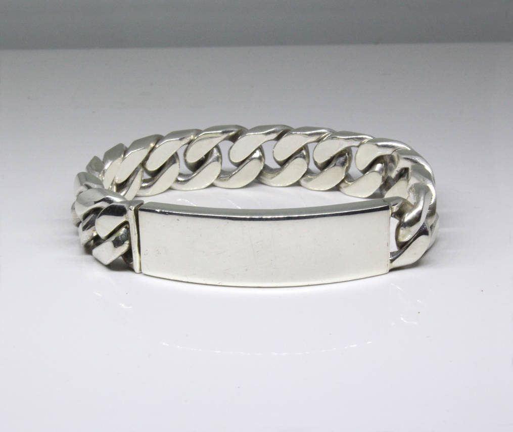 アクセサリー silver925 IDbracelet Amazon.com: 925 Sterling Silver 8 inch Engraveable Vintage