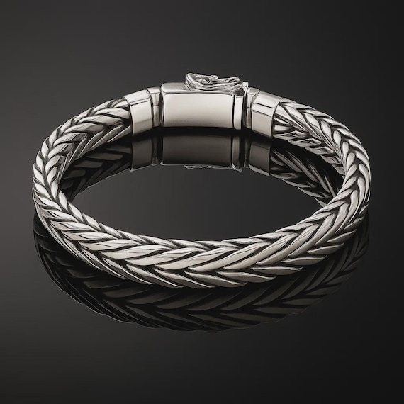 10mm Solid Sterling Silver Bracelet, Heavy Duty Sterling Silver