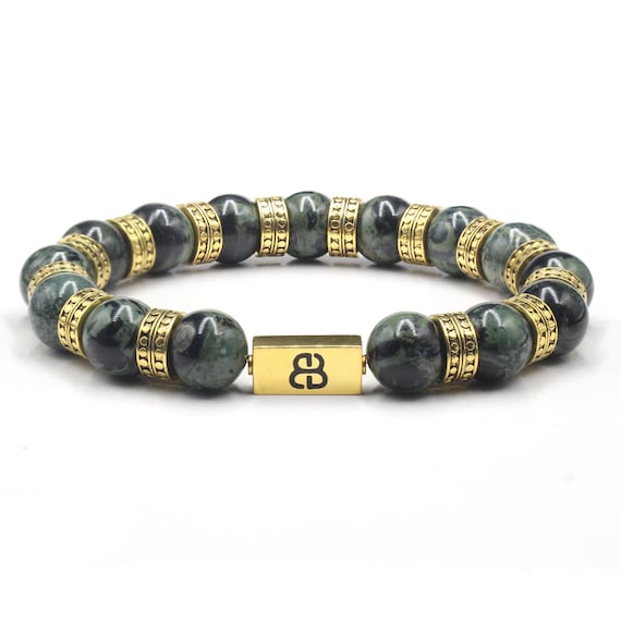 Men s Jade and Gold Bracelet Jade and Gold Beads Bracelet Men s Luxury Bracelet Designer Bracelet Men Men s Bracelet Bracelet Men Etsy UK