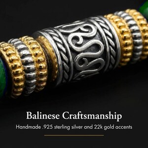 Bracciale da uomo, bracciale di giada per uomo, bracciale di giada verde scuro, bracciale di perline da uomo, regalo per lui, per uomo, bracciale con perline immagine 4